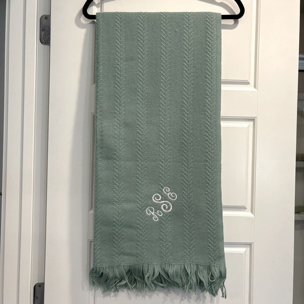 Faribault Woolen Mill Wool Blend Throw Blanket Monogrammed RES Nursery Accent